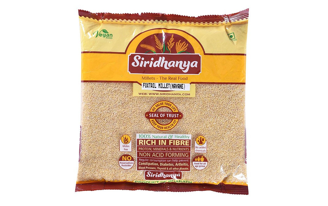 Siridhanya Foxtail Millet (Navane) Pack 500 grams Reviews Nutrition